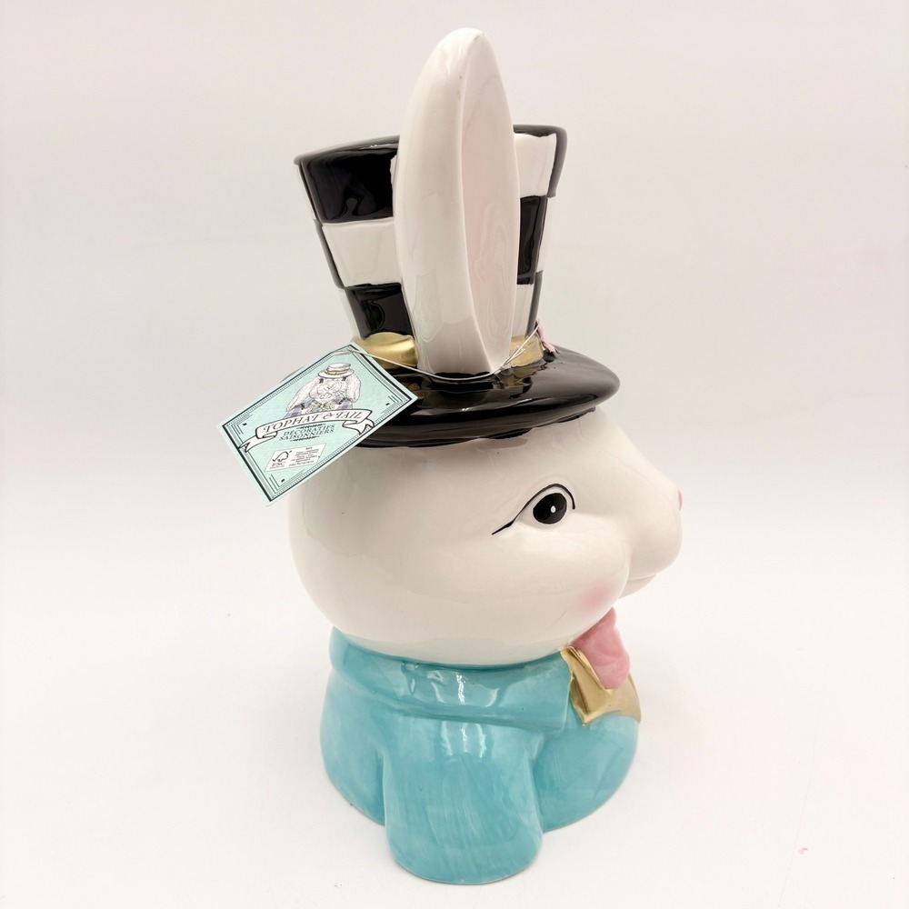 Tophat & Tail Easter Bunny Rabbit Bust Spring Dapper Colorful Spring Decor - Picture 4 of 8